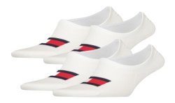 Socks of the brand TOMMY HILFIGER - Pack of 2 pairs of Tommy flag footlets - white - Ref : 701223928 003