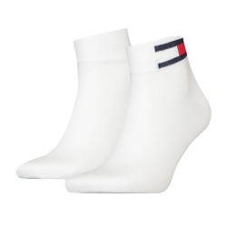 Chaussettes & socquettes de la marque TOMMY HILFIGER - Lot de 2 paires de socquettes à drapeau Tommy - blanc - Ref : 701223929 0