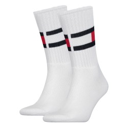 Chaussettes & socquettes de la marque TOMMY HILFIGER - Chaussettes à drapeau Tommy - blanc - Ref : 481985001 300