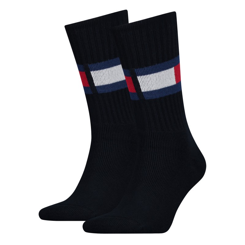 Chaussettes & socquettes de la marque TOMMY HILFIGER - Chaussettes à drapeau Tommy - bleu marine foncé - Ref : 481985001 322