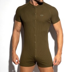 Body der Marke ES COLLECTION - Bodysuit recycled rib - khaki - Ref : UN553 C12