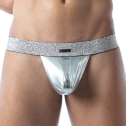 Thong of the brand TOF PARIS - Thong without string Magic Tof Paris - Silver - Ref : TOF276A