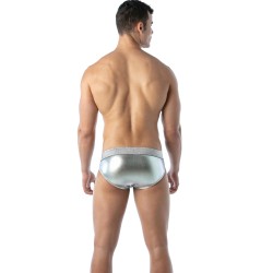 Slip, Tanga de la marque TOF PARIS - Slip Magic TOf Paris - Argent - Ref : TOF274A