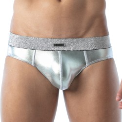 Slip, Tanga de la marque TOF PARIS - Slip Magic TOf Paris - Argent - Ref : TOF274A