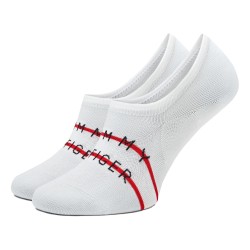 Calcetines de la marca TOMMY HILFIGER - Pack de 2 pares de zapatillas con cinta Tommy - blanco - Ref : 701222189 001