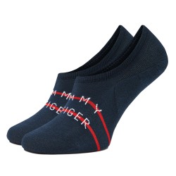 Socks of the brand TOMMY HILFIGER - Pack of 2 pairs of Tommy flag footlets - navy - Ref : 701223928 002