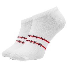 Socken der Marke TOMMY HILFIGER - Packung mit 2 Paar Söckchen mit streifen Tommy - weiß - Ref : 701222188 001