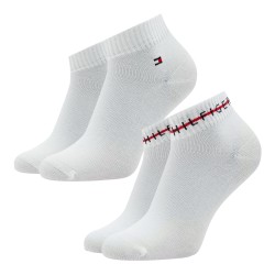 Chaussettes & socquettes de la marque TOMMY HILFIGER - Lot de 2 paires socquettes Tommy - blanc - Ref : 701222187 001