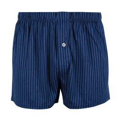 Boxer del marchio EMINENCE - Pantaloni galleggianti uomo Cotone mercerizzato con motivo chevron Eminence - blu - Ref : 5E54 2874