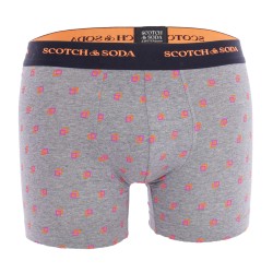 Boxer, shorty de la marque SCOTCH & SODA - Lot de 2 Boxers imprimé en coton bio Scotch&Soda - Noir et Gris - Ref : 701223974 001