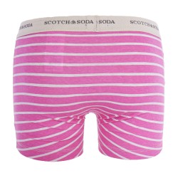 Shorts Boxer, Shorty de la marca SCOTCH & SODA - Pack de 2 bóxers de algodón orgánico Scotch&Soda - Negro y Rosa - Ref : 7012234