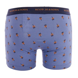 Boxer, shorty de la marque SCOTCH & SODA - Lot de 2 Boxers imprimé en coton bio Scotch&Soda - Bleu - Ref : 701223974 002