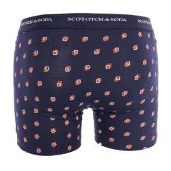 Shorts Boxer, Shorty de la marca SCOTCH & SODA - Pack de 2 Bóxers Estampados de Algodón Orgánico Scotch&Soda - Azul - Ref : 7012