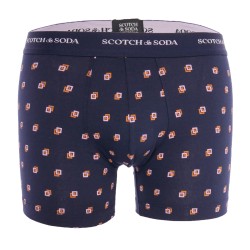 Boxer shorts, Shorty of the brand SCOTCH & SODA - Pack of 2 Printed Boxers in Scotch&Soda Organic Cotton - Blue - Ref : 70122397