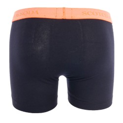 Boxer, shorty de la marque SCOTCH & SODA - Lot de 2 Boxers avec ceinture fluo en coton bio Scotch&Soda - Noir - Ref : 701223446 