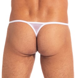 Tanga de la marca L HOMME INVISIBLE - White Mist - String Striptease - Ref : UW08 MIS 002