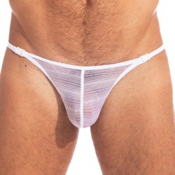 String de la marque L HOMME INVISIBLE - White Mist - String Striptease - Ref : UW08 MIS 002