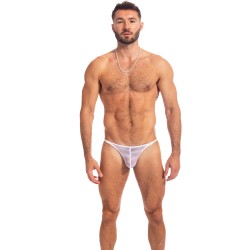 Tanga de la marca L HOMME INVISIBLE - White Mist - String Striptease - Ref : UW08 MIS 002