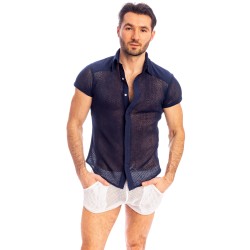 Shirt der Marke L HOMME INVISIBLE - Madrague - Tailliertes Hemd Marineblau - Ref : HW122 MAD 049