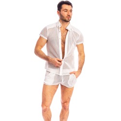 Chemise de la marque L HOMME INVISIBLE - Madrague - Chemise Slim Blanc - Ref : HW122 MAD 002