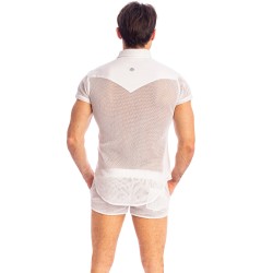 Chemise de la marque L HOMME INVISIBLE - Madrague - Chemise Slim Blanc - Ref : HW122 MAD 002