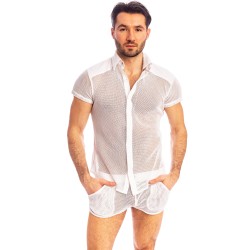 Camicia del marchio L HOMME INVISIBLE - Madrague - Camicia aderente Bianco - Ref : HW122 MAD 002