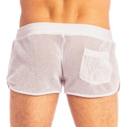 Breve del marchio L HOMME INVISIBLE - Madrague - Pantaloncini sportivi Blu Bianco - Ref : SP05 MAD 002