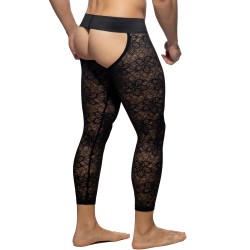  Long Johns of the brand ADDICTED - Long John bottomless Flowery Lace - black - Ref : AD1175 C10