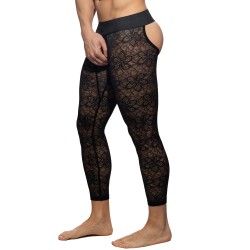 Shorts lunghi boxer del marchio ADDICTED - Long John senza fondo Flowery Lace - nero - Ref : AD1175 C10