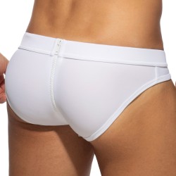 Bath Brief of the brand AD FÉTISH - Allover zip - white swimsuit - Ref : ADF150 C01