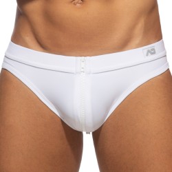 Bath Brief of the brand AD FÉTISH - Allover zip - white swimsuit - Ref : ADF150 C01