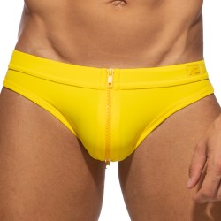 Maniche lunghe del marchio AD FÉTISH - Costume da bagno allover con zip - giallo - Ref : ADF150 C03