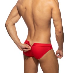 Bath Brief of the brand AD FÉTISH - Allover zip swimsuit - red - Ref : ADF150 C06