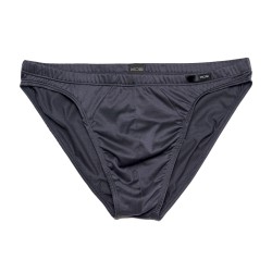 Slip de la marca HOM - Algodón mercerizado gris Comfort micro slip - Ref : 359699 00ZU