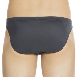 Brief of the brand HOM - Grey mercerized cotton Comfort micro slip - Ref : 359699 00ZU