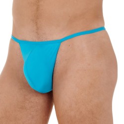 Thong of the brand HOM - G-String Plume - turquoise - Ref : 359931 00PF