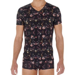 Maniche del marchio HOM - T-Shirt scollo a V HOM Temptation Sebastian - Ref : 402653 P004