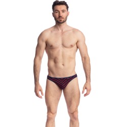 Brief of the brand L HOMME INVISIBLE - Querelle De Brest - Mini Briefs navy and red - Ref : MY44 QDB 949
