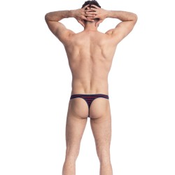 Schnur der Marke L HOMME INVISIBLE - Querelle De Brest - String Bikini marineblau und rot - Ref : UW07 QDB 949