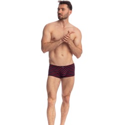 Pantaloncini boxer, Shorty del marchio L HOMME INVISIBLE - Querelle De Brest - Miniboxer Push Up blu navy e rosso - Ref : UW09 Q