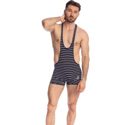 Body de la marque L HOMME INVISIBLE - Querelle de Brest - Singlet Combinaison - Ref : HW145 QDB RAY49