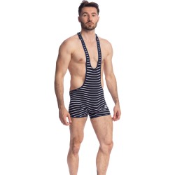 Body de la marque L HOMME INVISIBLE - Querelle de Brest - Singlet Combinaison - Ref : HW145 QDB RAY49