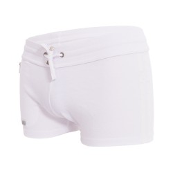 Short de la marque ADDICTED - Zip pocket sports short - blanc - Ref : AD1002 C01 