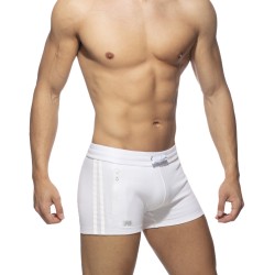 Short de la marque ADDICTED - Zip pocket sports short - blanc - Ref : AD1002 C01 