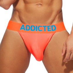 Slip de la marca ADDICTED - Bikini Ring-Up malla de neón - naranja - Ref : AD953 C32 