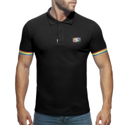 Polo of the brand ADDICTED - Polo Rainbow - black - Ref : AD960 C10