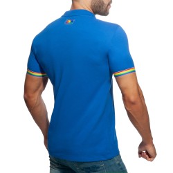 Polo de la marque ADDICTED - Polo Rainbow - bleu - Ref : AD960 C16