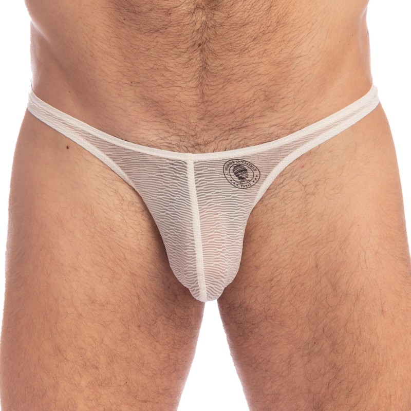 String de la marque L HOMME INVISIBLE - La Crème - String Bikini - Ref : UW11 VEI 011