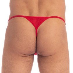 Thong of the brand L HOMME INVISIBLE - Barbados Cherry - Thong Striptease - Ref : UW21X CHE 024