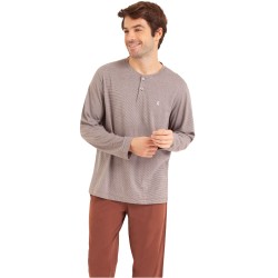 Pajamas of the brand EMINENCE - T-neck pyjamas Organic cotton Eminence - Ref : LP16 7844